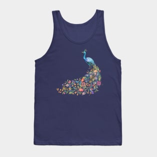 Peacock Watercolor Beauty Feather Tank Top